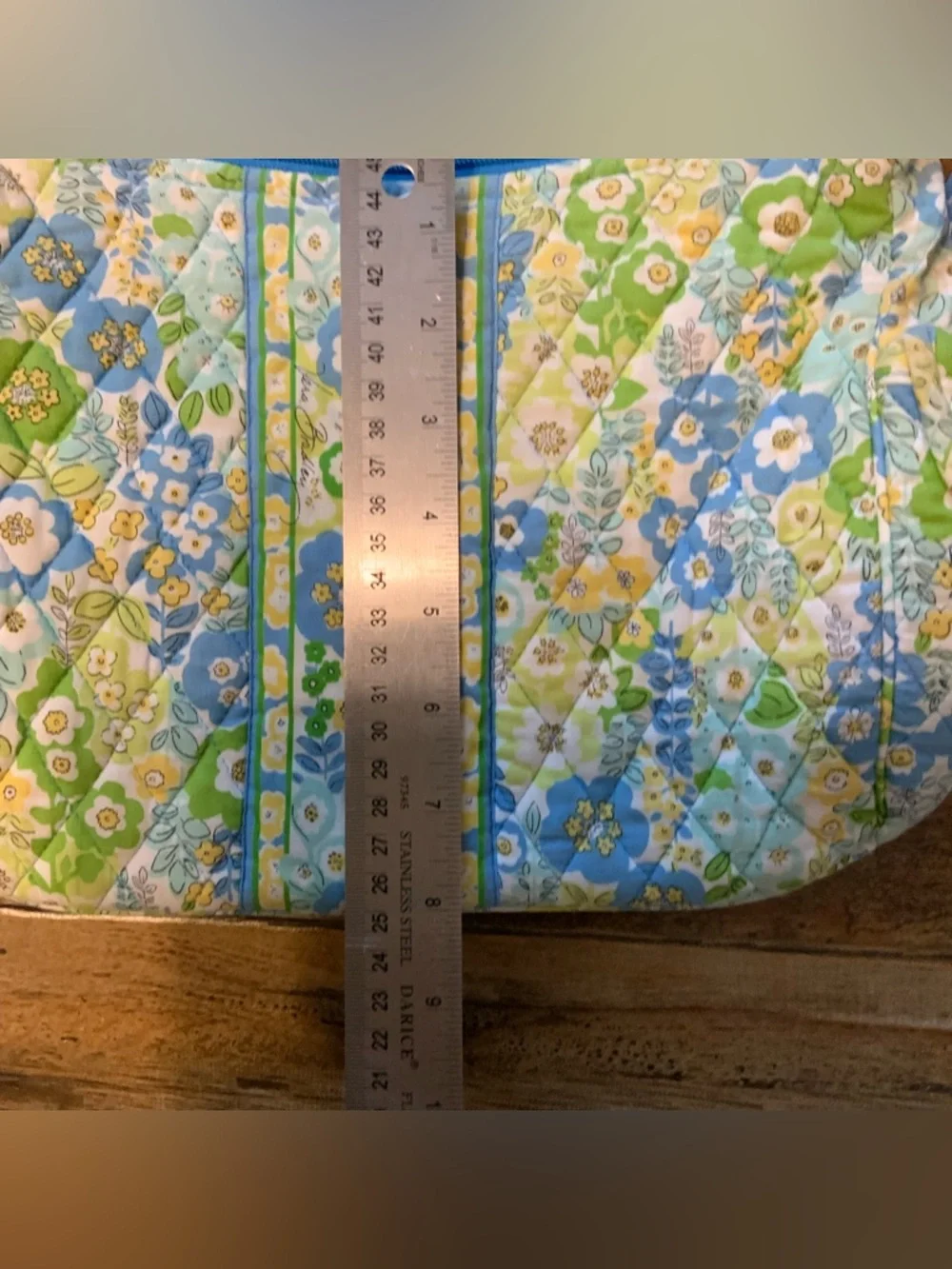 Vera Bradley Sophie English Meadow Purse Quilted Blue Yellow - Picture 6 of 13